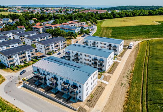 Bauprojekt Drohnen Bild Pentling am Rathaus