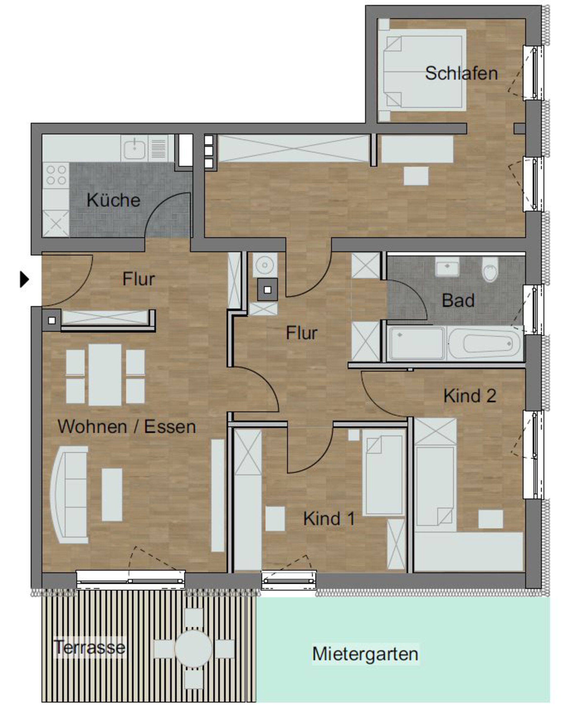 Whg 5 - Grundriss.JPG | © Dawonia